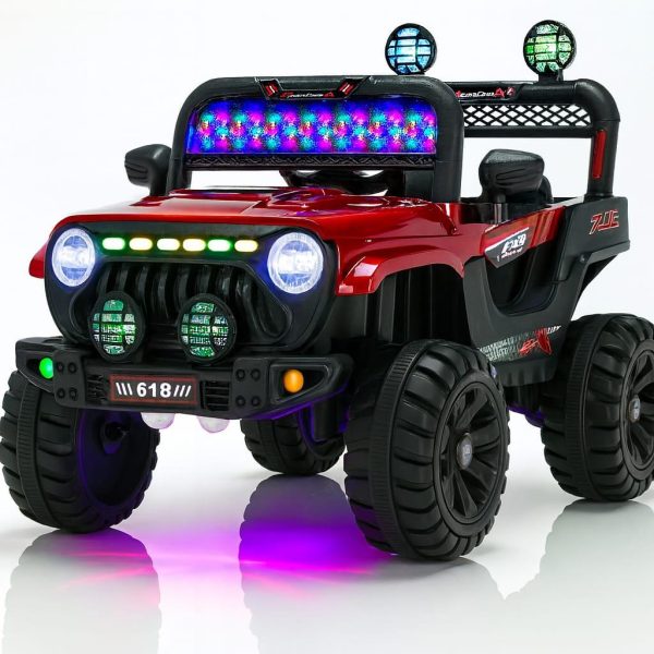 Advanced Kids Electric 4x4 Jeep with Multi-LED Bar, Fog Lights & Remote Control Advanced Kids Electric 4x4 Jeep with Multi-LED Bar, Fog Lights & Remote Control