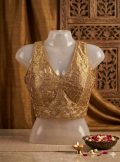 Golden Embroidered Designer Blouse