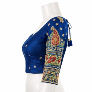 Royal Blue Silk Blouse